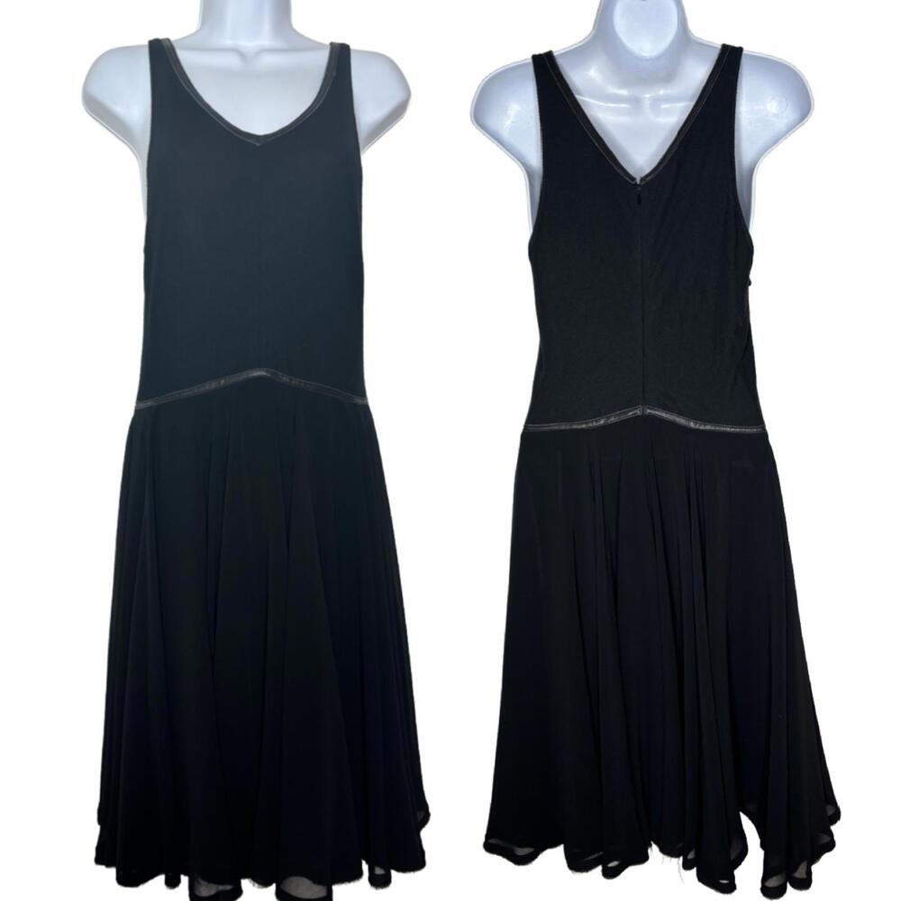 Z Spoke Zac Posen Women's Sz S Little Black Drop-waist Dress Fit/Flare (1929)